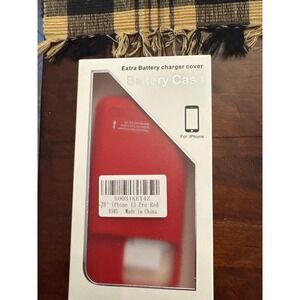 Red Battery Case for iPhone 13 Pro Rechargeable Extended Charger Cover B98S NEW
